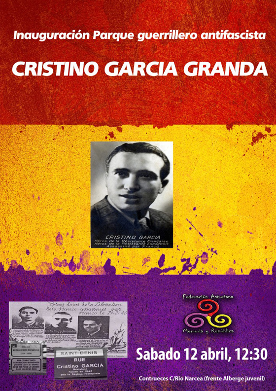 Inauguración de la Plaza al guerrillero antifascista Cristino García Granda