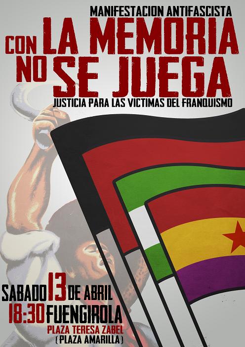 Manifestación en Fuengirola por la memoria historica y contra el fascismo