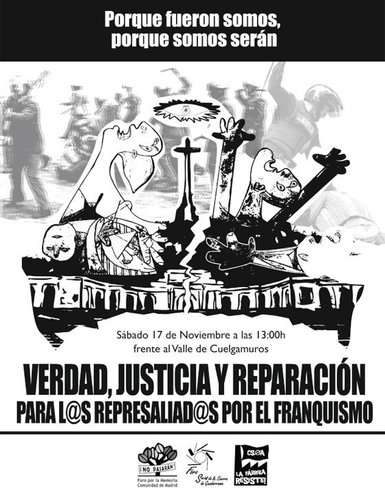Concentración “Verdad, Justicia y Reparación para las víctimas del franquismo”, en el Valle de Los Caídos